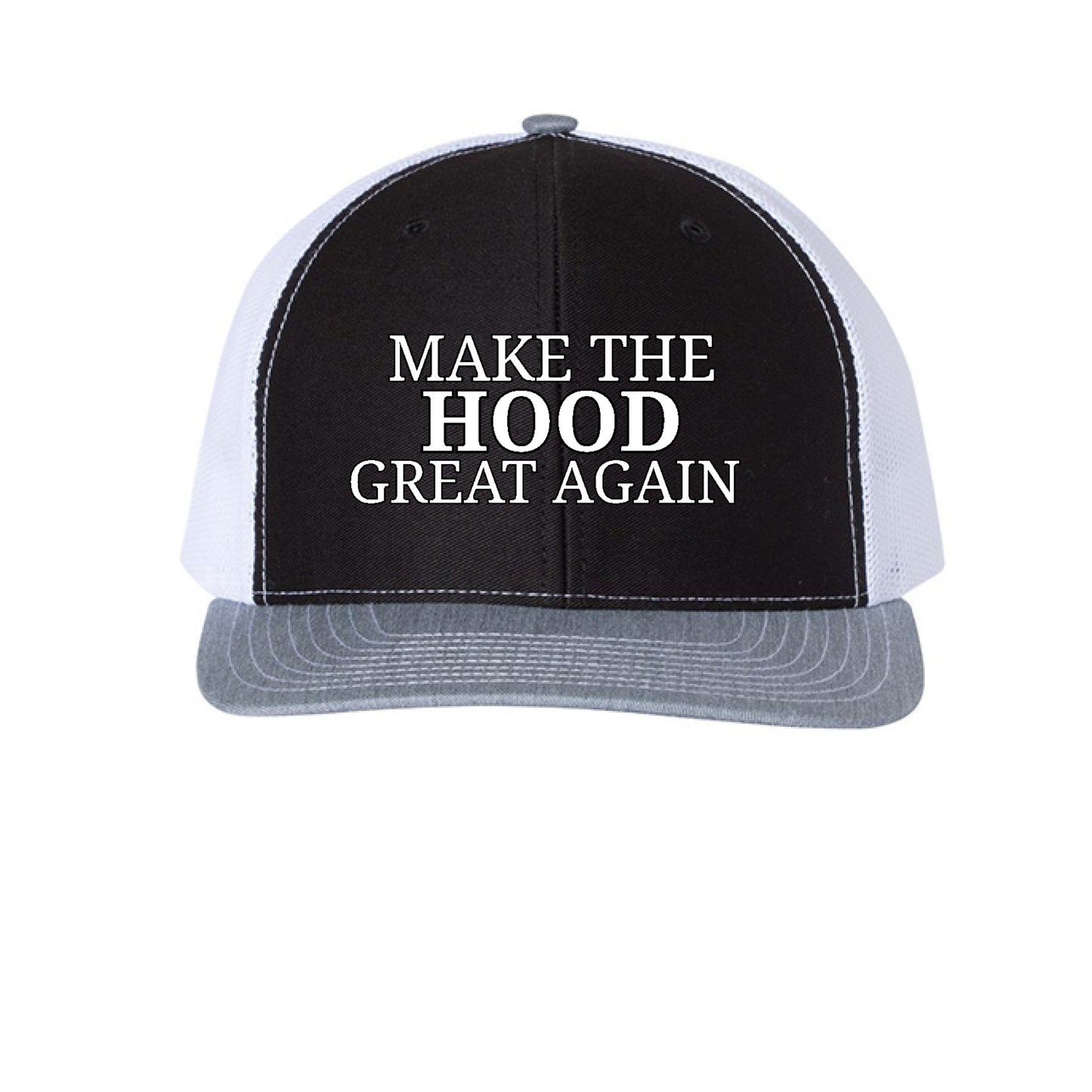 Black/ White/ Heather Grey - FRONT